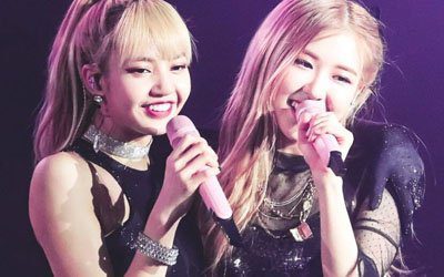 black pink lisa e rose