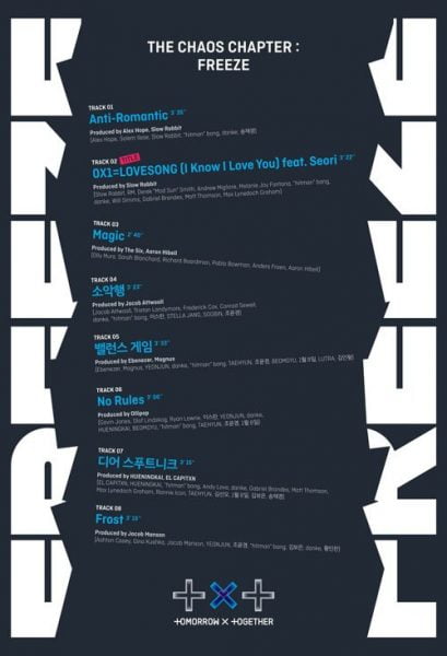 RM (BTS) ha collaborato al prossimo album dei TXT "The Chaos Chapter: FREEZE" 2