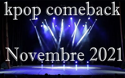 KPop Comeback Novembre